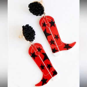 Cowboy boot earrings